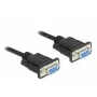 Serijinis kabelis DeLOCK 86606 3m RS-232 Sub-D9 juodas