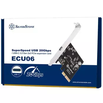 Silverstone ECU06 vidinis USB 3.2 Gen 2 adapteris PCIe su žemo profilio laikikliu