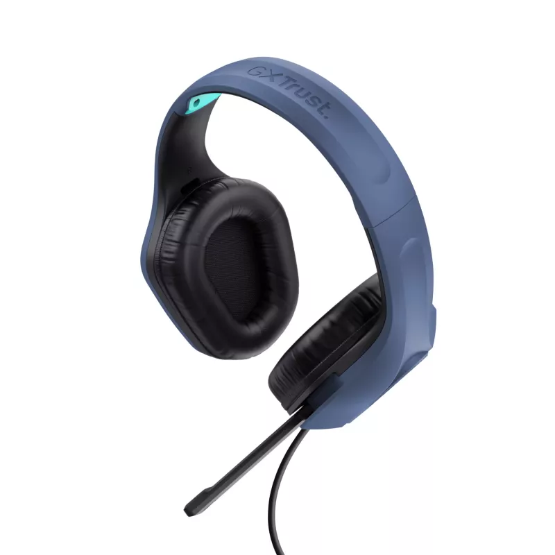 Trust GXT 415B Zirox ausinės su laidu, žaidimų, ant galvos, mėlynos