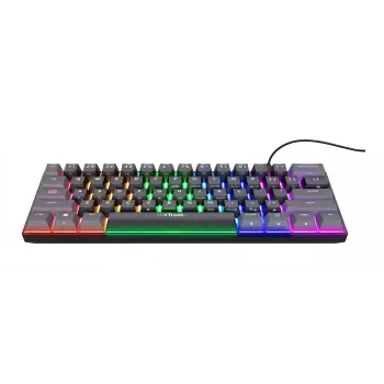 Trust GXT 867 Acira mechaninė žaidimų klaviatūra 60% USB QWERTY juoda