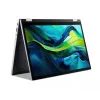 Hibridinis (2-in-1) nešiojamasis kompiuteris Acer Aspire Go Spin 14 AGSP14-31PT-C72L — 14 colių WUXGA liečiamasis ekranas, Intel N150, 16 GB LPDDR5, 512 GB SSD, Windows 11 Home, sidabrinis