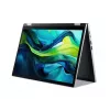 Hibridinis (2-in-1) nešiojamasis kompiuteris Acer Aspire Go Spin 14 AGSP14-31PT-C72L — 14 colių WUXGA liečiamasis ekranas, Intel N150, 16 GB LPDDR5, 512 GB SSD, Windows 11 Home, sidabrinis