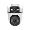 TP-Link Tapo C545D lauko saugumo kamera su dviem objektyvais, PTZ, IP, belaidė ir laidinė, lubų/sienos/stulpo montavimui, balta, sferinė