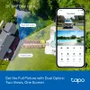 TP-Link Tapo C545D lauko saugumo kamera su dviem objektyvais, PTZ, IP, belaidė ir laidinė, lubų/sienos/stulpo montavimui, balta, sferinė