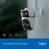 TP-Link Tapo C545D lauko saugumo kamera su dviem objektyvais, PTZ, IP, belaidė ir laidinė, lubų/sienos/stulpo montavimui, balta, sferinė