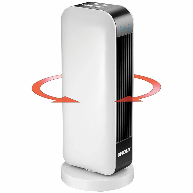 Unold 86430 keraminis ventiliatorinis šildytuvas 2000 W, juodas/baltas