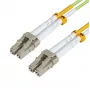 Mikroskaidulinis laidas MicroConnect FIB551005 — OM5, 5 m, LC–LC, 9 µm šerdis, pilnas dupleksas, žalias