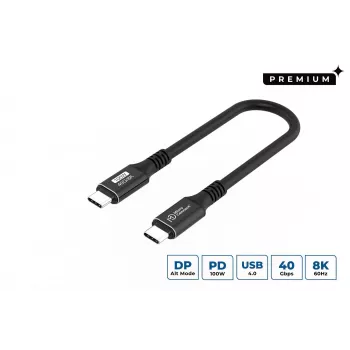 MicroConnect USB4CC015 USB laidas USB4 Gen 3x2 0,15 m USB C juodas