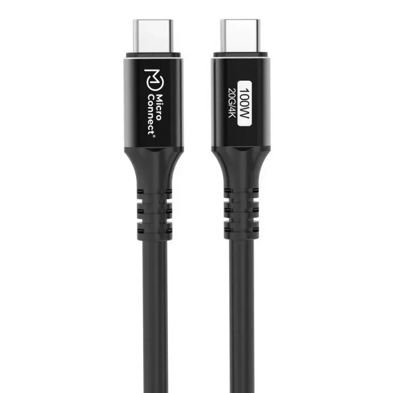 USB-C į USB-C laidas MicroConnect USB3.2CC015 — USB 3.2 Gen 2x2, 0,15 m, juodas