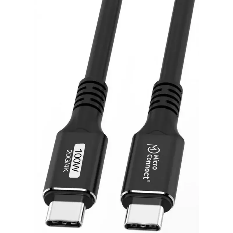 USB-C į USB-C laidas MicroConnect USB3.2CC015 — USB 3.2 Gen 2x2, 0,15 m, juodas