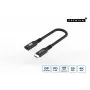 USB-C prailginimo laidas MicroConnect USB3.2CC015EX, USB 3.2 Gen 2x2, 0,15 m, juodas