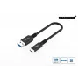 Microconnect USB3.2AC015 USB-C į USB-A laidas, USB 3.2 Gen 2, 0.15 m, juodas