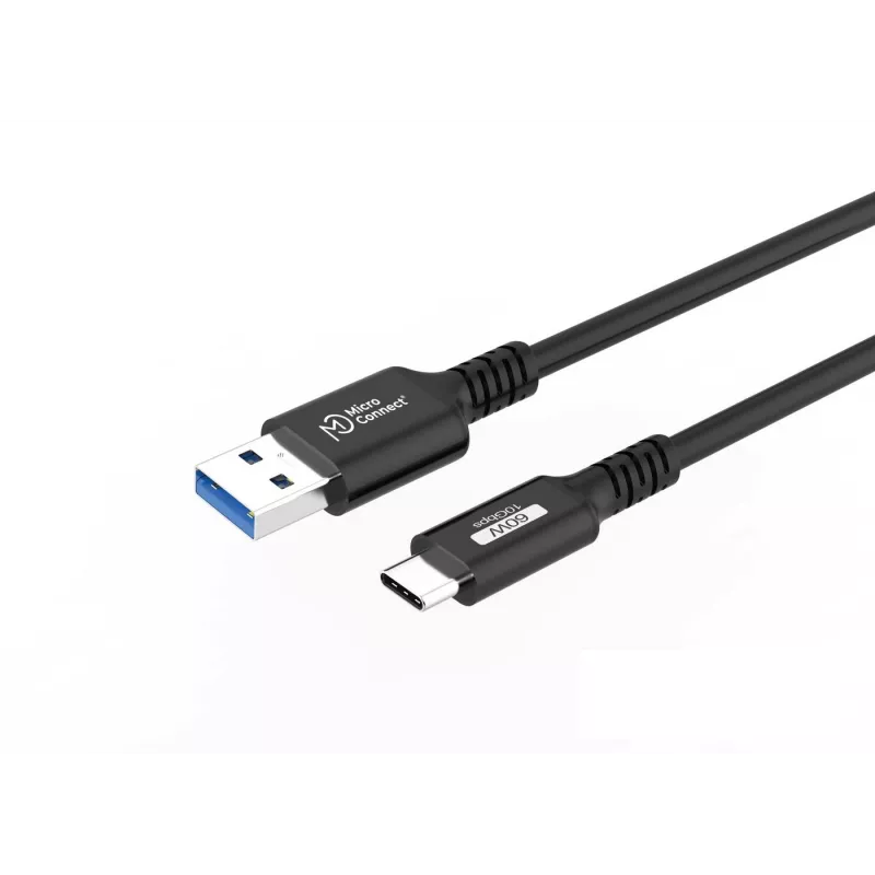Microconnect USB3.2AC015 USB-C į USB-A laidas, USB 3.2 Gen 2, 0.15 m, juodas