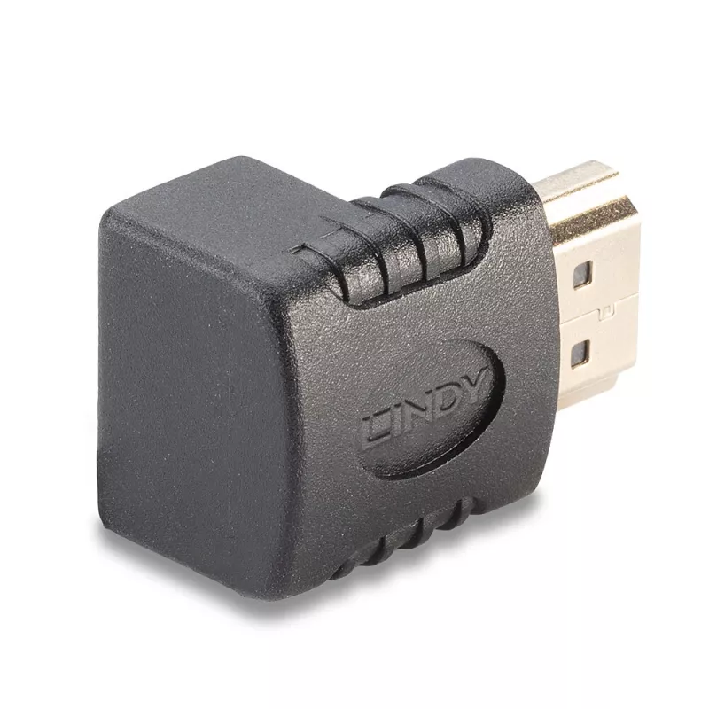 Lindy HDMI moteriškas į HDMI vyrišką 90 laipsnių stačiu kampu adapteris - aukštyn