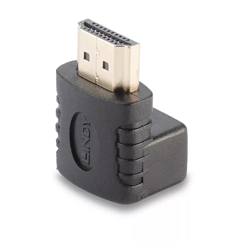 Lindy HDMI moteriškas į HDMI vyrišką 90 laipsnių stačiu kampu adapteris - aukštyn