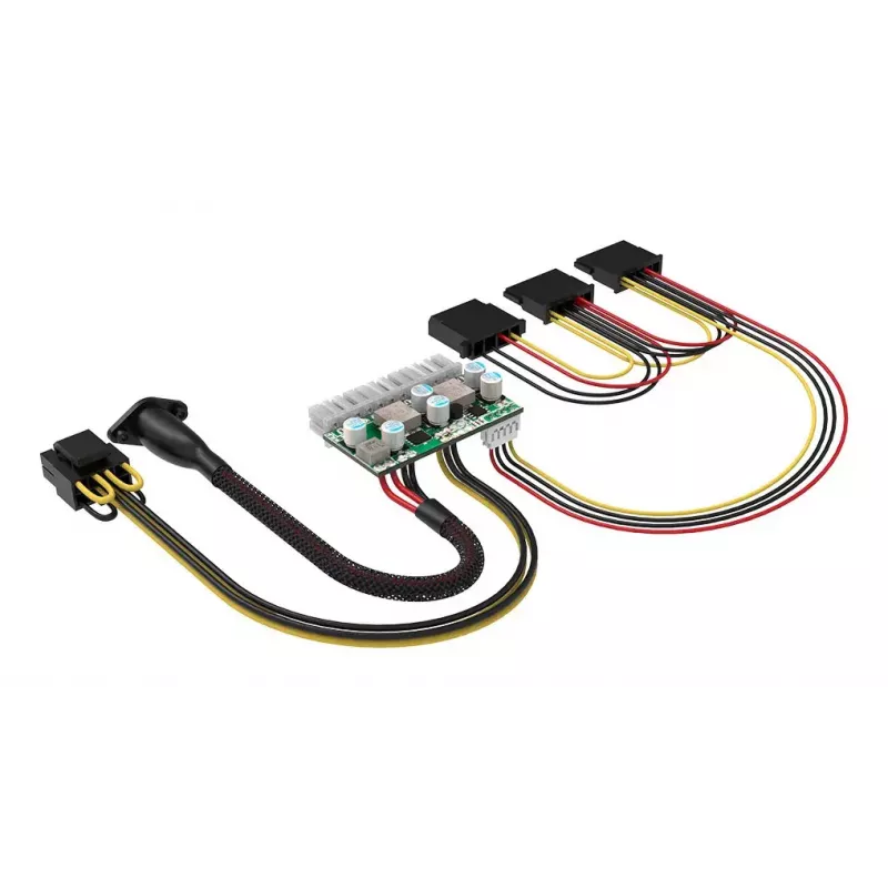 Akasa 150W DC-į-ATX adapteris 12V 180W įvairiaspalvis