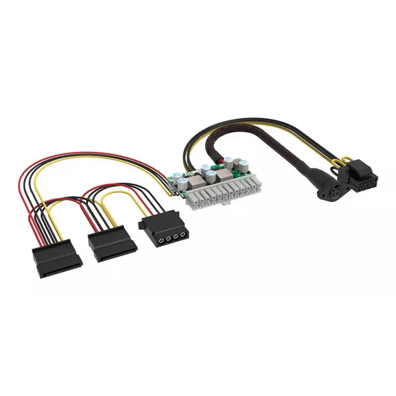 Akasa 150W DC-į-ATX adapteris 12V 180W įvairiaspalvis