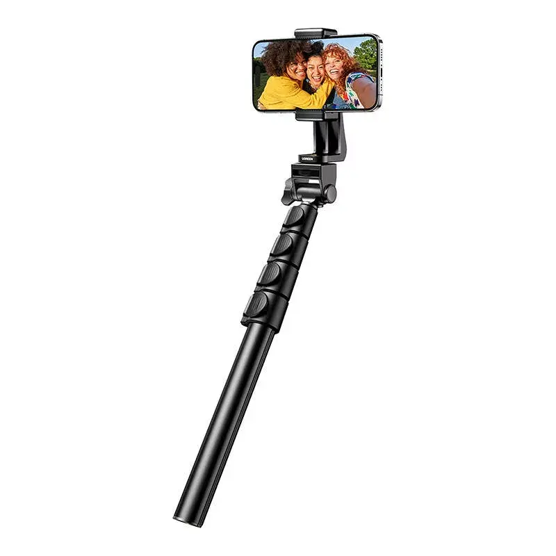 Selfie lazda UGREEN LP680 Bluetooth su nuotolinio valdymo pulteliu, ištraukiama iki 1,7 m, maksimalus aukštis 180 cm, universali suderinamumas, juoda