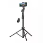 Selfie lazda UGREEN LP680 Bluetooth su nuotolinio valdymo pulteliu, ištraukiama iki 1,7 m, maksimalus aukštis 180 cm, universali suderinamumas, juoda