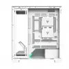Korpusas MODECOM VOLCANO STELLAR PLUS MIDI WHITE — Midi bokštas, microATX, grūdintas stiklas, USB-C, palaiko GPU iki 420 mm