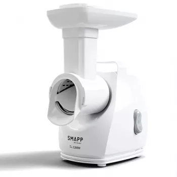 Mėsmalė SMAPP model 490.81 BALTA - 2200 W, 1 greitis, 2.7 kg/min, 3 sieteliai, balta, smulkinimo antgalis