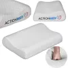Ortopedinė kaklinė pagalvė ActionMed CERVICAL MED PILLOW PO100AM – putų užpildas, 550×360×120 mm, nuimamas skalbiant užvalkalas, balta