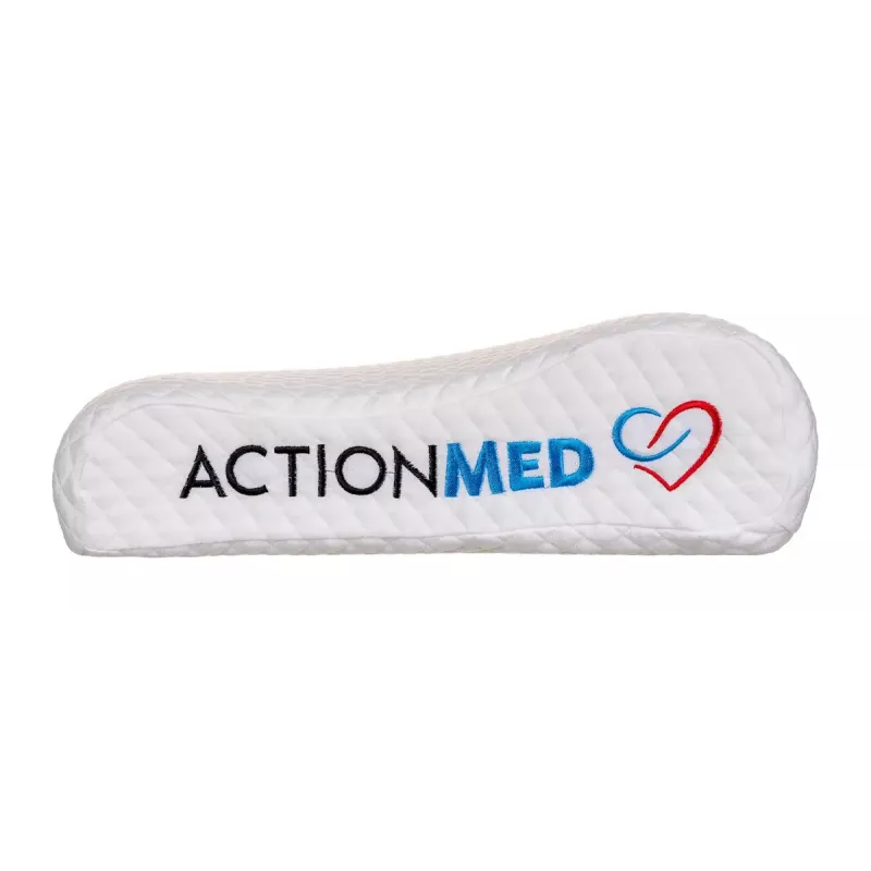 Ortopedinė pagalvė ActionMed PO200AM – anatominė putų pagalvė galvai ir kaklui, 590×350 mm, maks. aukštis 11 cm, nuimamas užvalkalas