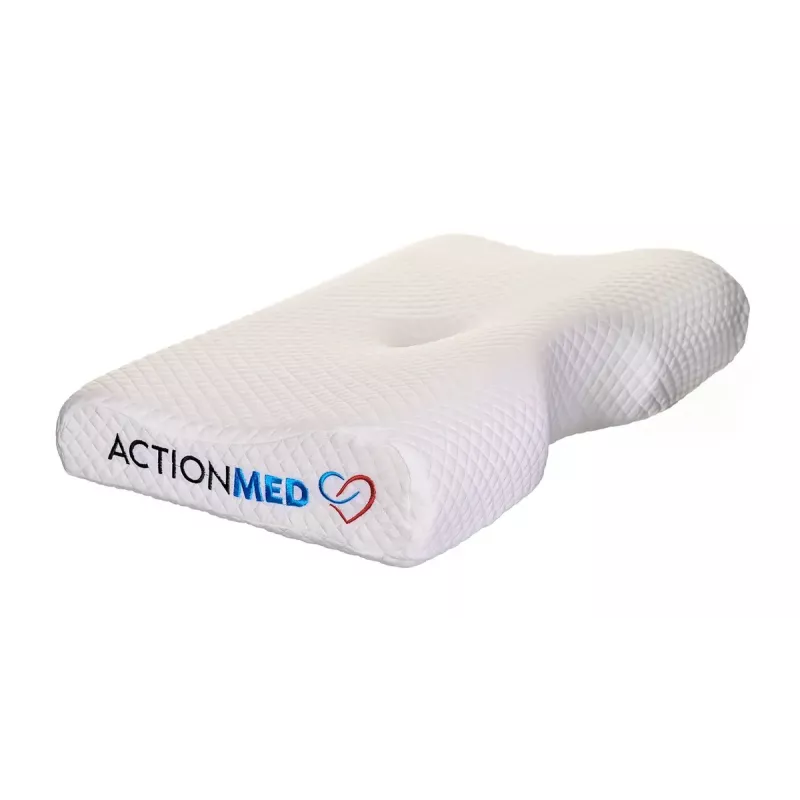 Ortopedinė pagalvė ActionMed PO200AM – anatominė putų pagalvė galvai ir kaklui, 590×350 mm, maks. aukštis 11 cm, nuimamas užvalkalas