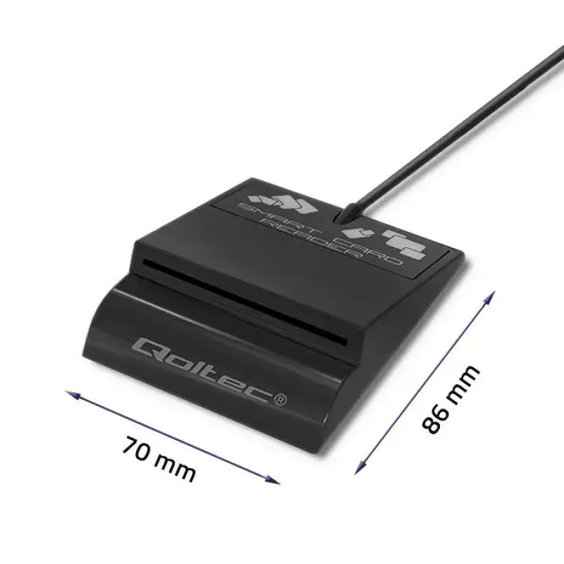 Kortelių skaitytuvas QOLTEC Smart ID Card Reader Intelligenst Model 50636 USB Type C