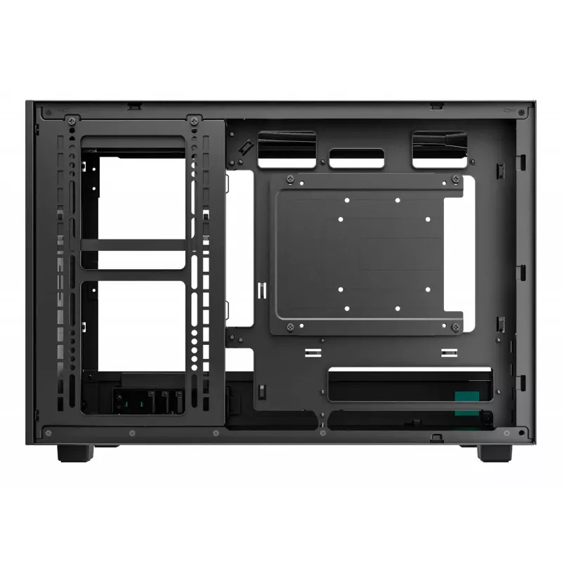 Korpusas DeepCool CH260 Micro Tower juodas — Micro-ATX/Mini-ITX, grūdintas stiklas, USB-C, maks. GPU 413 mm