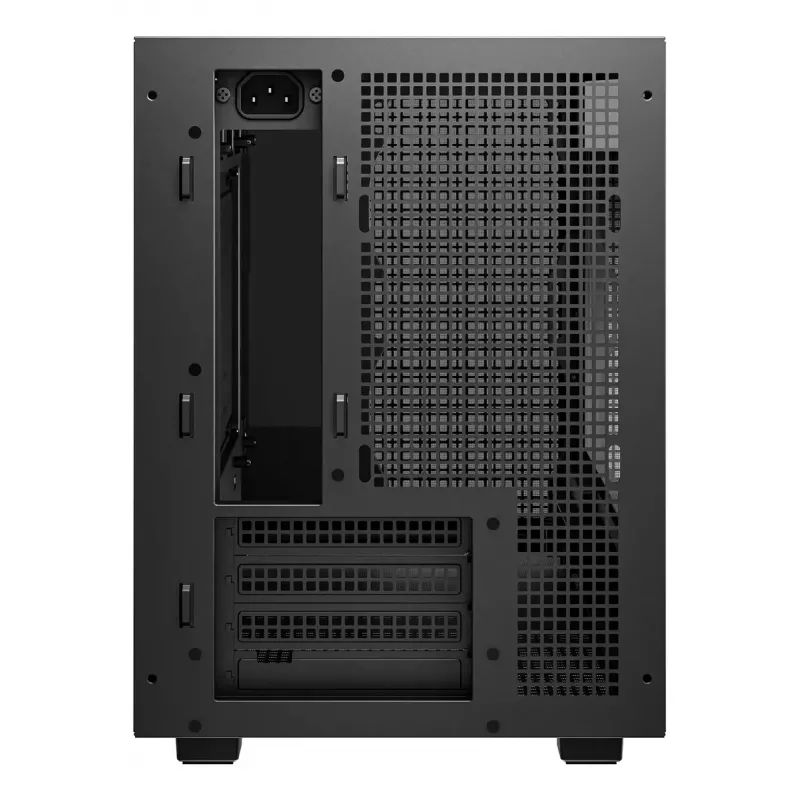 Korpusas DeepCool CH260 Micro Tower juodas — Micro-ATX/Mini-ITX, grūdintas stiklas, USB-C, maks. GPU 413 mm