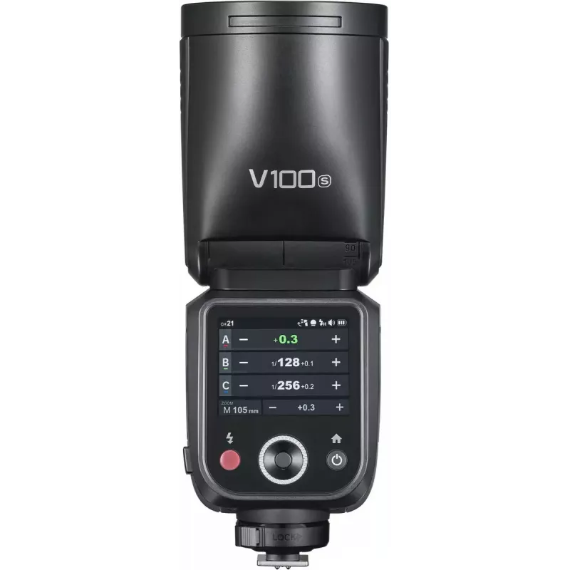 Blykstė Godox V100 Sony – nešiojama 100 Ws blykstė su įmontuota įkraunama baterija