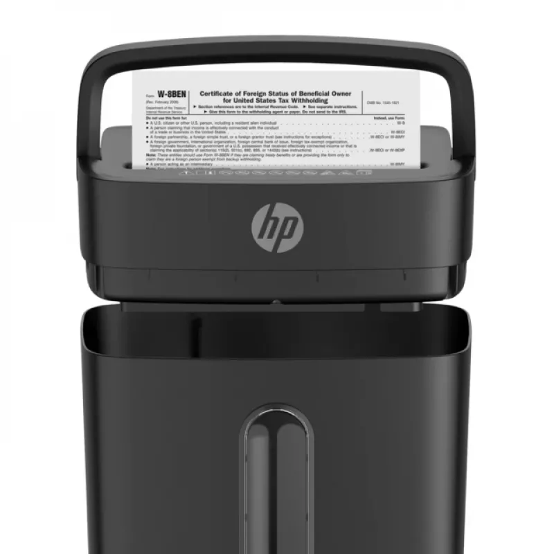 HP OneShred 6CC popieriaus smulkintuvas, kryžminis pjovimas, 68 dB, juodas