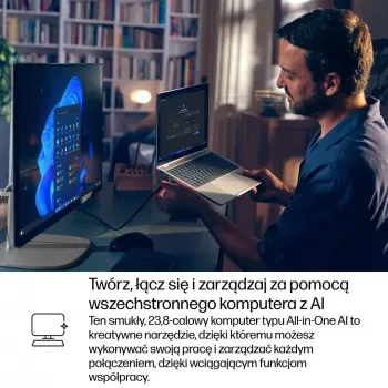 All-in-One kompiuteris HP EliteStudio 8 AiO G1i Ultra 5 23,8 col. FHD Touch IPS 16GB DDR5 512GB SSD Win11 Pro