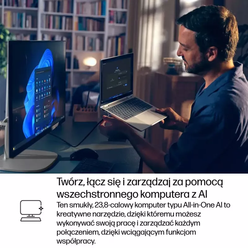 All-in-One kompiuteris HP EliteStudio 8 AiO G1i Ultra 5 23,8 col. FHD Touch IPS 16GB DDR5 512GB SSD Win11 Pro