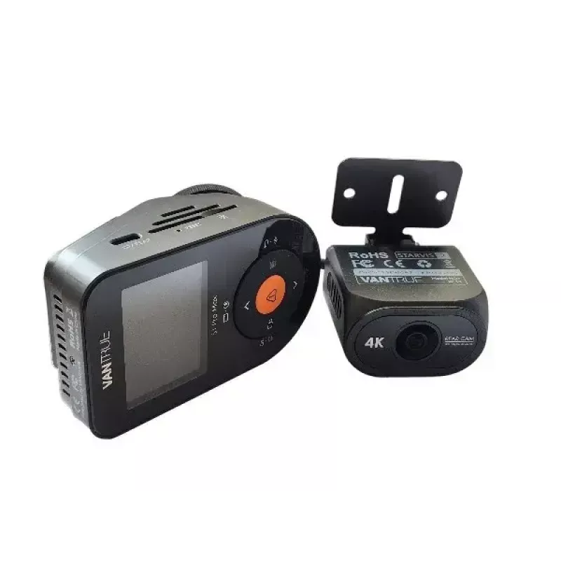 Automobilinis vaizdo registratorius VANTRUE S1PRO MAX – kompaktiškas 2 kanalų įrašymas, 3840×2160 F/1.8, 155° pagrindinė kamera, Wi‑Fi, GPS, 2 colių ekranas, parkavimo režimas, microSD iki 1 TB