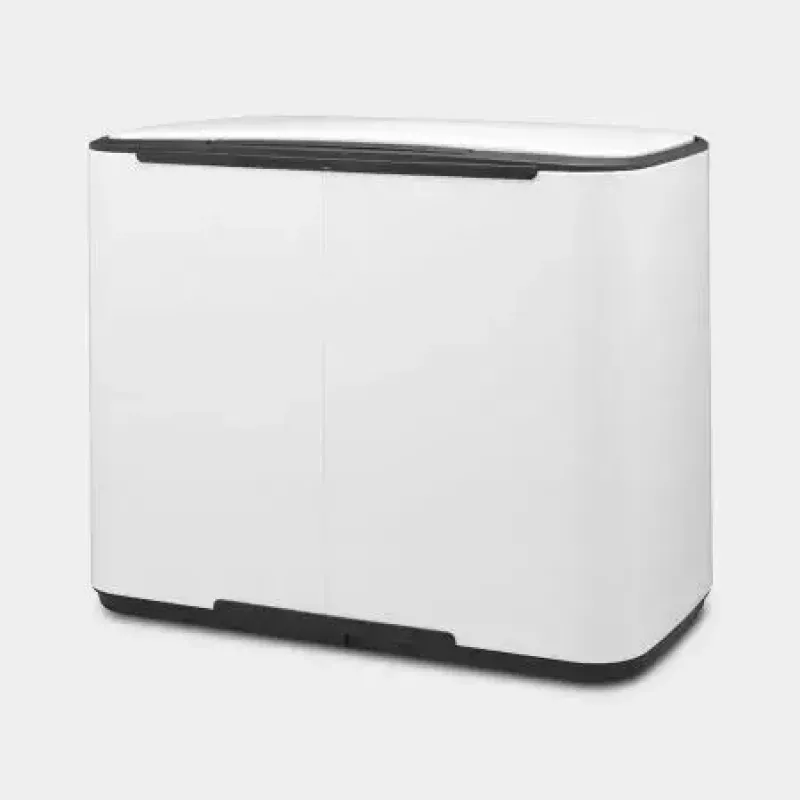 BRABANTIA 121142 stačiakampis šiukšlių konteineris baltas, 540×363×440 mm