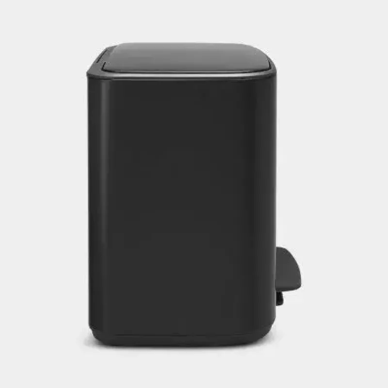 Brabantia 121227 stačiakampė šiukšliadėžė su pedalais 23+11 l juoda