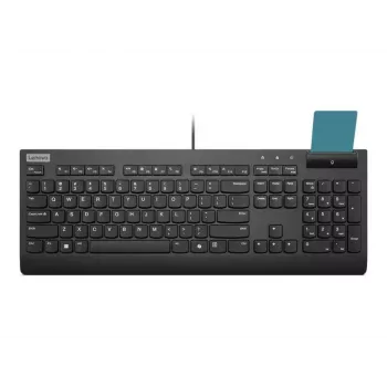 Lenovo Smartcard II laidinė klaviatūra, estų išdėstymas, juoda, USB-A, plunger jungikliai