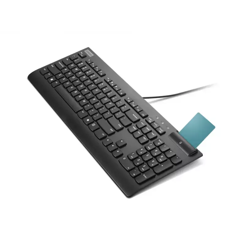Lenovo Smartcard II laidinė klaviatūra, estų išdėstymas, juoda, USB-A, plunger jungikliai