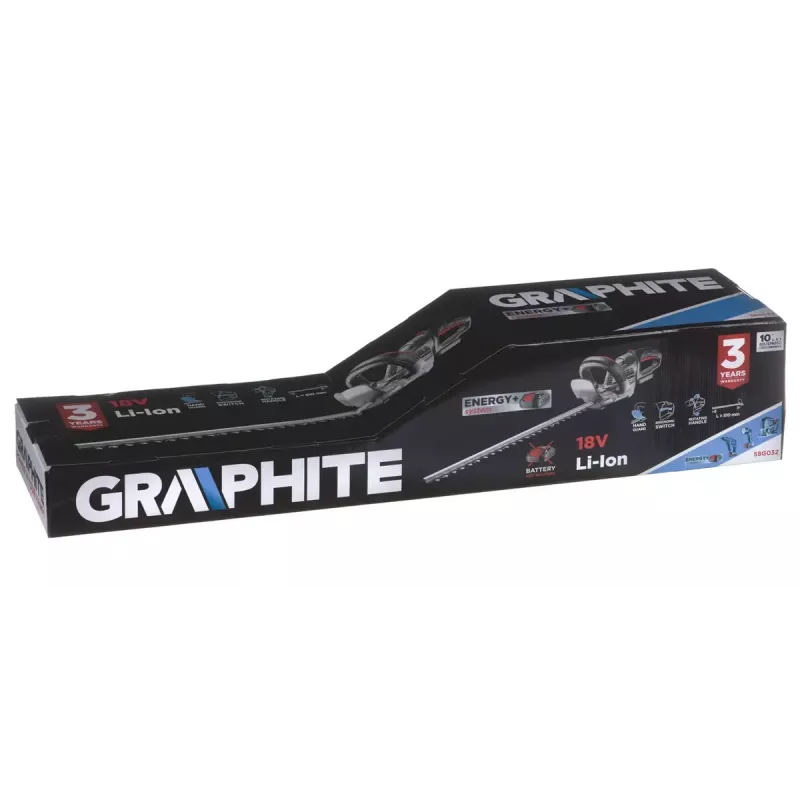 Belaidės žirklės GRAPHITE 58G032, 51 cm pjovimo ilgis, akumuliatorinis sodo įrankis
