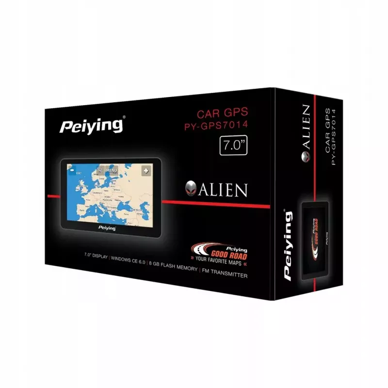 Automobilinis GPS navigatorius Peiying PY-GPS7014.1 su 7 colių ekranu ir iš anksto įkeltais ES žemėlapiais