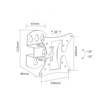 TV laikiklis Sopar 23114 sidabrinis 68,6 cm (27 colių)