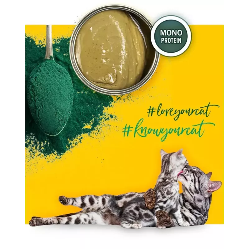 3Coty šlapias pašaras katėms su vištiena ir spirulina kačiukams bei žindančioms katėms, 80 g