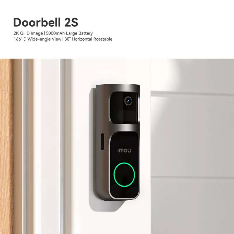 Imou Doorbell 2S Kit Black 3 MP belaidis sieninis vaizdo domofonas