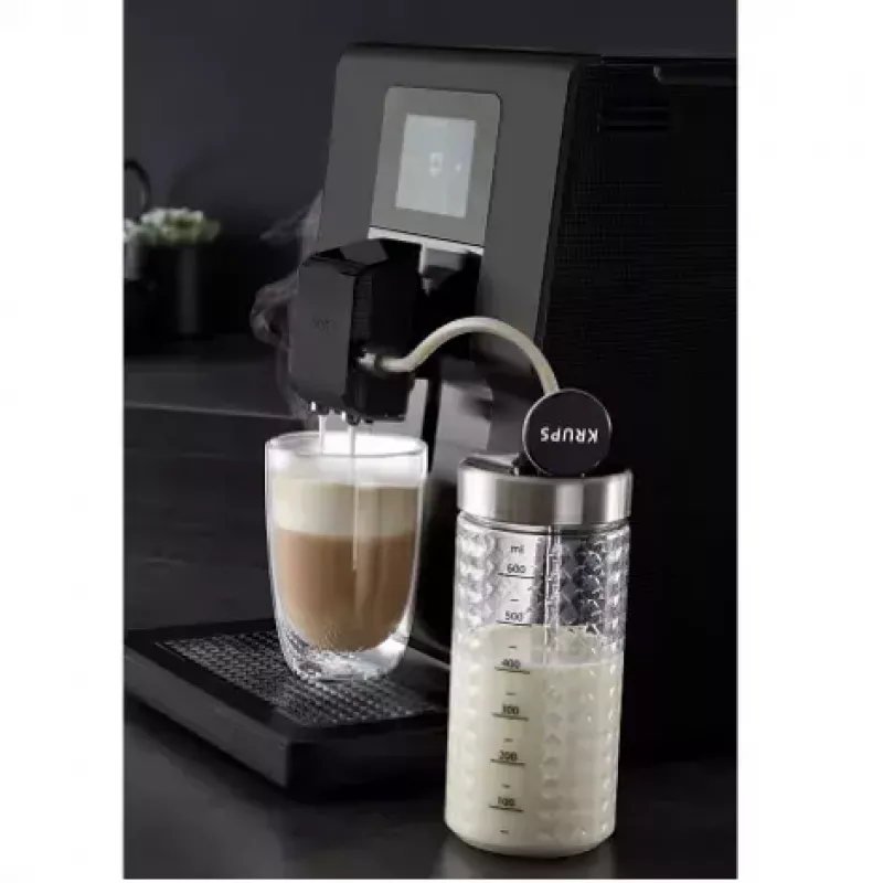 Krups EA875U10 pusiau automatinis espreso aparatas, 3 L vandens bakas, 250 g pupelių talpa, termoblokas, 1450 W