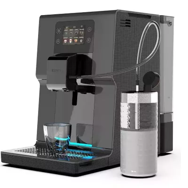 Krups EA875U10 pusiau automatinis espreso aparatas, 3 L vandens bakas, 250 g pupelių talpa, termoblokas, 1450 W