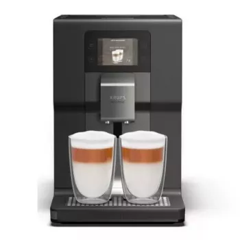 Krups EA875U10 pusiau automatinis espreso aparatas, 3 L vandens bakas, 250 g pupelių talpa, termoblokas, 1450 W