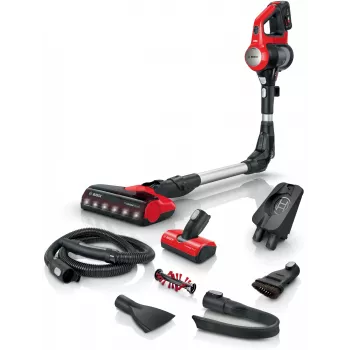 Bosch BCS711PET belaidis siurblys / elektrinis šluotuvas, akumuliatorinis, be maišelio, 0,3 l, juoda, raudona, 3 Ah