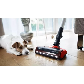 Bosch BCS711PET belaidis siurblys / elektrinis šluotuvas, akumuliatorinis, be maišelio, 0,3 l, juoda, raudona, 3 Ah